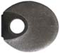 Top jaw, wax cast steel, .77" x .85" oval, .22" hole